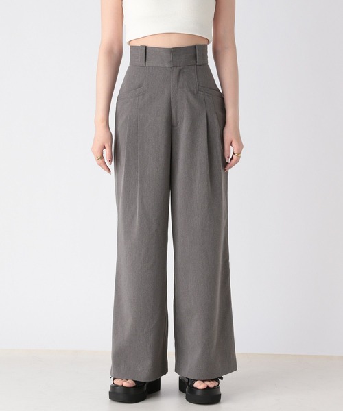 Heather(ヘザー)の「2WAYウエストデザインパンツ 967881(スラックス・レディース・ブラック/グレー・S/M)」の3枚目の写真