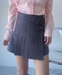AS KNOW AS plus | ☆プリーツラップボタン ミディアムスカート(スカート)