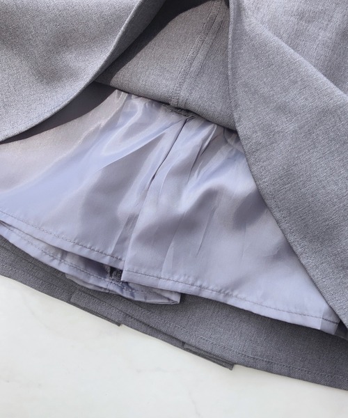 AS KNOW AS plus（アズノゥアズプラス）の「☆プリーツラップボタン ミディアムスカート（スカート・レディース・チャコールグレー/ブラック/ベージュ・FREE）」の5枚目の写真