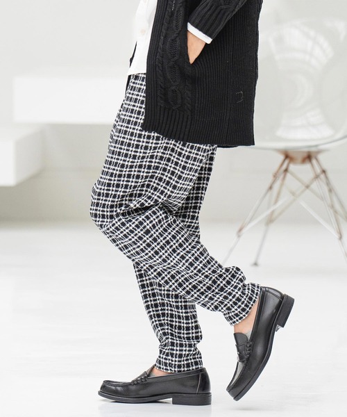 CAMBIO(カンビオ)の「mp11351- Monotone Check Jacquard Balloon Pants バルーンパンツ(その他パンツ・メンズ・ブラック×ホワイト/チェック/ホワイト×ブラック・M/L/S)」の11枚目の写真