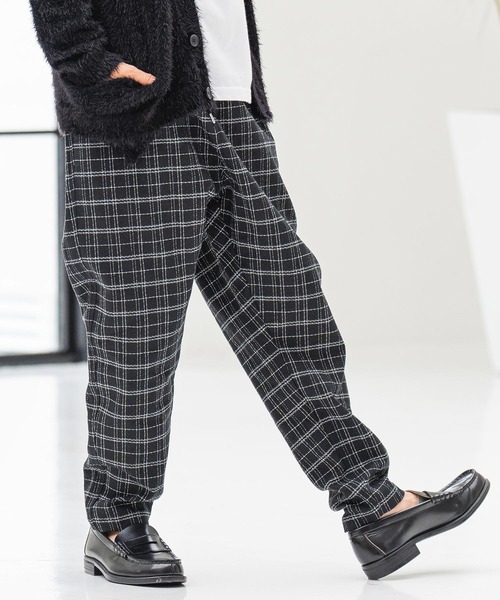 CAMBIO(カンビオ)の「mp11351- Monotone Check Jacquard Balloon Pants バルーンパンツ(その他パンツ・メンズ・ブラック×ホワイト/チェック/ホワイト×ブラック・M/L/S)」の16枚目の写真