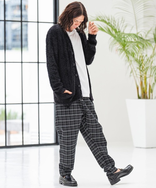 CAMBIO(カンビオ)の「mp11351- Monotone Check Jacquard Balloon Pants バルーンパンツ(その他パンツ・メンズ・ブラック×ホワイト/チェック/ホワイト×ブラック・M/L/S)」の20枚目の写真