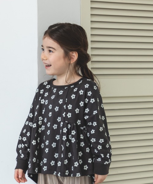 pairmanon（ペアマノン）の「無地 総柄 ボーダー ガールズ長袖 チュニック（シャツ/ブラウス・キッズ・ベージュ系その他2/ブラック系その他3/ブラウン系その他4/ベージュ系その他4/その他1/ブラウン系その他3/ブラウン系その他2/ホワイト系その他2/ブラウン系その他5/ブルー系その他3/パープル系その他4/ブラック系その他2/ホワイト系その他3/ブラック系その他4/ベージュ系その他3・140/110/90/100/120/130/150）」の15枚目の写真