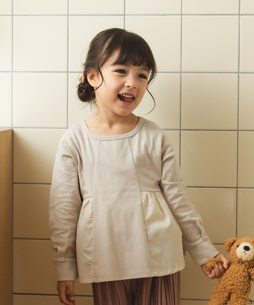 pairmanon（ペアマノン）の「無地 総柄 ボーダー ガールズ長袖 チュニック（シャツ/ブラウス・キッズ・ベージュ系その他2/ブラック系その他3/ブラウン系その他4/ベージュ系その他4/その他1/ブラウン系その他3/ブラウン系その他2/ホワイト系その他2/ブラウン系その他5/ブルー系その他3/パープル系その他4/ブラック系その他2/ホワイト系その他3/ブラック系その他4/ベージュ系その他3・140/110/90/100/120/130/150）」の11枚目の写真