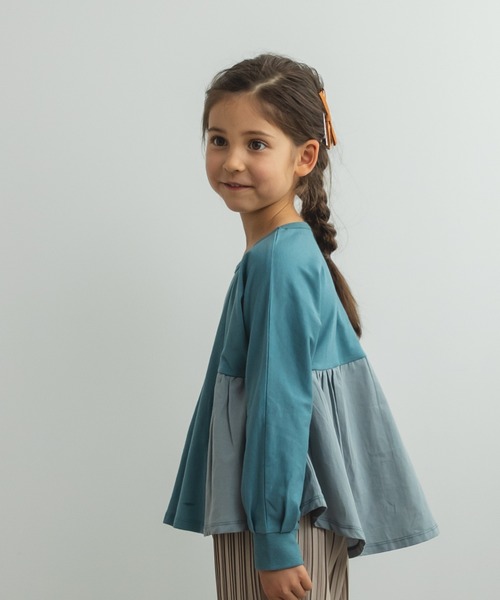 pairmanon（ペアマノン）の「無地 総柄 ボーダー ガールズ長袖 チュニック（シャツ/ブラウス・キッズ・ベージュ系その他2/ブラック系その他3/ブラウン系その他4/ベージュ系その他4/その他1/ブラウン系その他3/ブラウン系その他2/ホワイト系その他2/ブラウン系その他5/ブルー系その他3/パープル系その他4/ブラック系その他2/ホワイト系その他3/ブラック系その他4/ベージュ系その他3・140/110/90/100/120/130/150）」の13枚目の写真