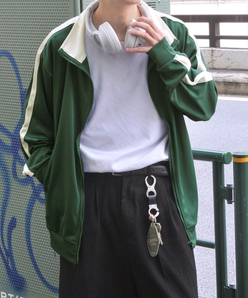 ZIP FIVE（ジップファイブ）の「【ZIP FIVE】サイドラインジャージトラックジャケット（ジャージ・メンズ・オレンジ/ブラック/ワイン/ホワイト×レッド/グリーン/ホワイト×ブルー・LARGE/MEDIUM）」の4枚目の写真