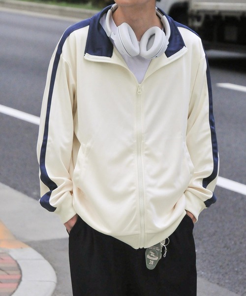 ZIP FIVE（ジップファイブ）の「【ZIP FIVE】サイドラインジャージトラックジャケット（ジャージ・メンズ・オレンジ/ブラック/ワイン/ホワイト×レッド/グリーン/ホワイト×ブルー・LARGE/MEDIUM）」の16枚目の写真