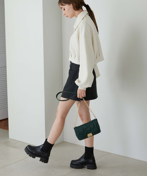 archives（アルシーヴ）の「ブロックキルトチェーンバッグ（ショルダーバッグ・レディース・ブラック/グリーン/キャメル・FREE）」の13枚目の写真