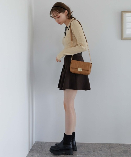 archives（アルシーヴ）の「ブロックキルトチェーンバッグ（ショルダーバッグ・レディース・ブラック/グリーン/キャメル・FREE）」の20枚目の写真