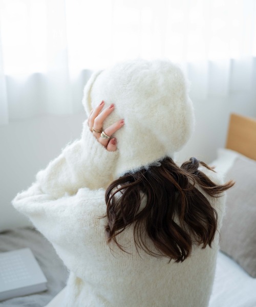 WEGO（ウィゴー）の「WEGO/ブークレバラクラバ（ハット・レディース・ブラウン/グリーン/オレンジ/アイボリー/ライトグレー・FREE）」の7枚目の写真