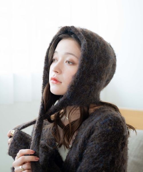 WEGO（ウィゴー）の「WEGO/ブークレバラクラバ（ハット・レディース・ブラウン/グリーン/オレンジ/アイボリー/ライトグレー・FREE）」の9枚目の写真