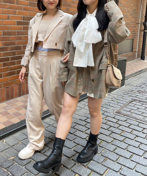 one after another NICE CLAUP(ワンアフターアナザーナイスクラップ)の「ロゴゴムスラックスパンツ/セットアップアイテムあり(スラックス・レディース・アイボリー/ブラック/グレー・SMALL/MEDIUM)」の22枚目の写真