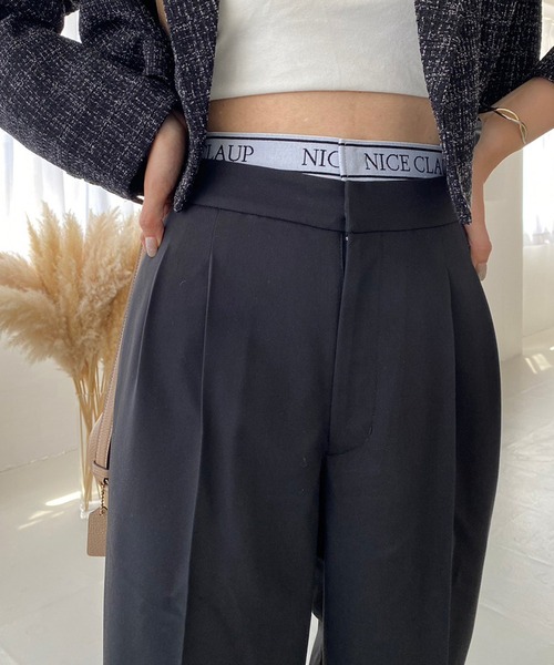 one after another NICE CLAUP(ワンアフターアナザーナイスクラップ)の「ロゴゴムスラックスパンツ/セットアップアイテムあり(スラックス・レディース・アイボリー/ブラック/グレー・SMALL/MEDIUM)」の15枚目の写真