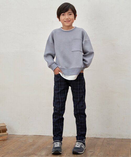 ikka(イッカ)の「ダンボールポケ付きレイヤープルオーバー(120~160cm)(Tシャツ/カットソー・キッズ・ブルー/モカ/ベージュ・120/150/140/130/160)」の20枚目の写真