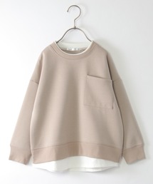 ikka（イッカ）の「ダンボールポケ付きレイヤープルオーバー（120~160cm）（Tシャツ/カットソー・キッズ）」