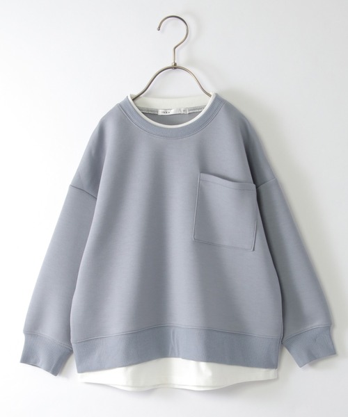 ikka(イッカ)の「ダンボールポケ付きレイヤープルオーバー(120~160cm)(Tシャツ/カットソー・キッズ・ブルー/モカ/ベージュ・120/150/140/130/160)」の3枚目の写真