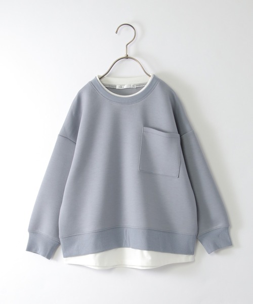 ikka(イッカ)の「ダンボールポケ付きレイヤープルオーバー(120~160cm)(Tシャツ/カットソー・キッズ・ブルー/モカ/ベージュ・120/150/140/130/160)」の12枚目の写真