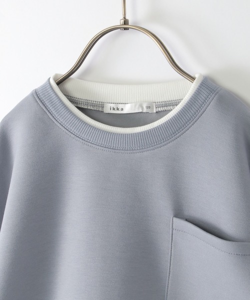 ikka(イッカ)の「ダンボールポケ付きレイヤープルオーバー(120~160cm)(Tシャツ/カットソー・キッズ・ブルー/モカ/ベージュ・120/150/140/130/160)」の10枚目の写真