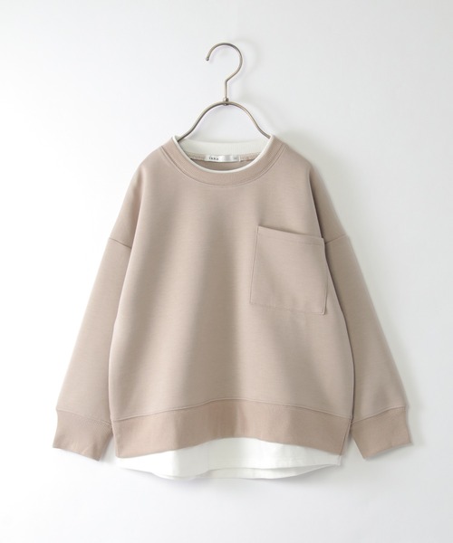 ikka(イッカ)の「ダンボールポケ付きレイヤープルオーバー(120~160cm)(Tシャツ/カットソー・キッズ・ブルー/モカ/ベージュ・120/150/140/130/160)」の5枚目の写真