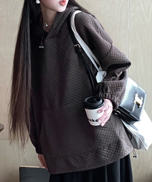 Ada.(エイダ)の「キルティングビッグパーカー(パーカー・レディース・ブラウン/ブラック・FREE)」の9枚目の写真