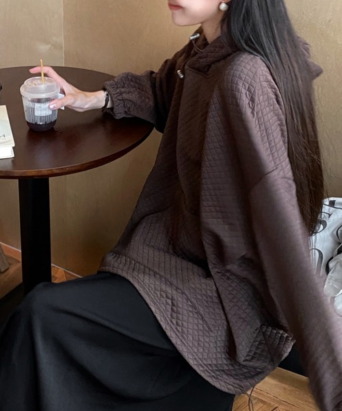Ada.(エイダ)の「キルティングビッグパーカー(パーカー・レディース・ブラウン/ブラック・FREE)」の12枚目の写真