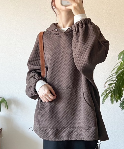 Ada.(エイダ)の「キルティングビッグパーカー(パーカー・レディース・ブラウン/ブラック・FREE)」の16枚目の写真
