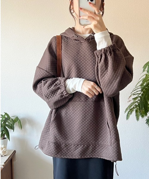 Ada.(エイダ)の「キルティングビッグパーカー(パーカー・レディース・ブラウン/ブラック・FREE)」の18枚目の写真