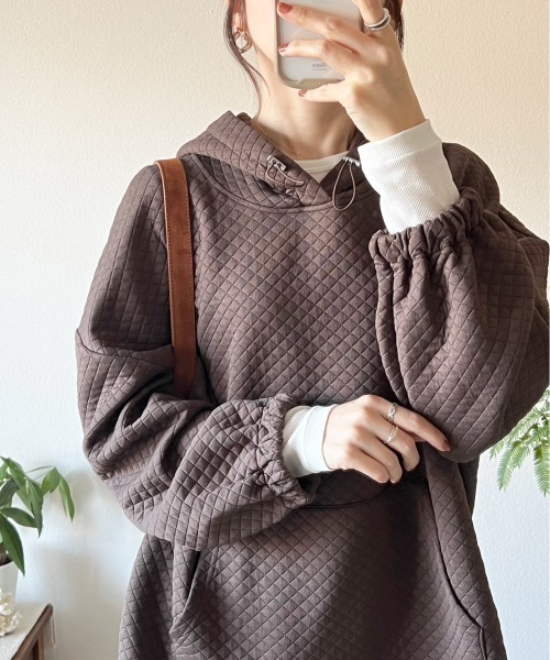 Ada.(エイダ)の「キルティングビッグパーカー(パーカー・レディース・ブラウン/ブラック・FREE)」の20枚目の写真