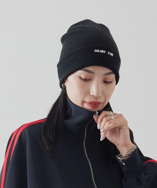 COLONY 2139（コロニートゥーワンスリーナイン）の「刺繍ロゴニットキャップ（ニットキャップ/ビーニー・メンズ・グレー/ブラック/オレンジ/グリーン/アイボリー/レッド・FREE）」の3枚目の写真