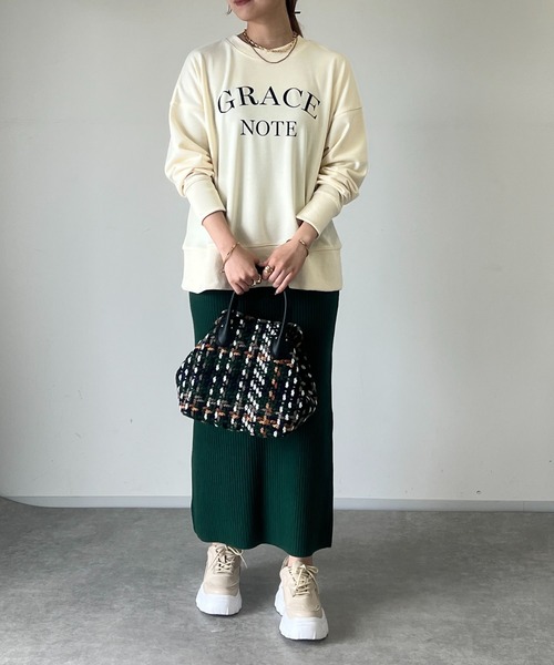 un dix cors(アンディコール)の「ツイードバッグ(ハンドバッグ・レディース・ベージュ/グリーン・FREE)」の14枚目の写真