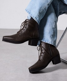 CLEL(�N���C��)�́yCLEL�zHigh Sole Design Heel Boots/�n�C�\�[�� �f�U�C�� �q�[���u�[�c(�u�[�c)
