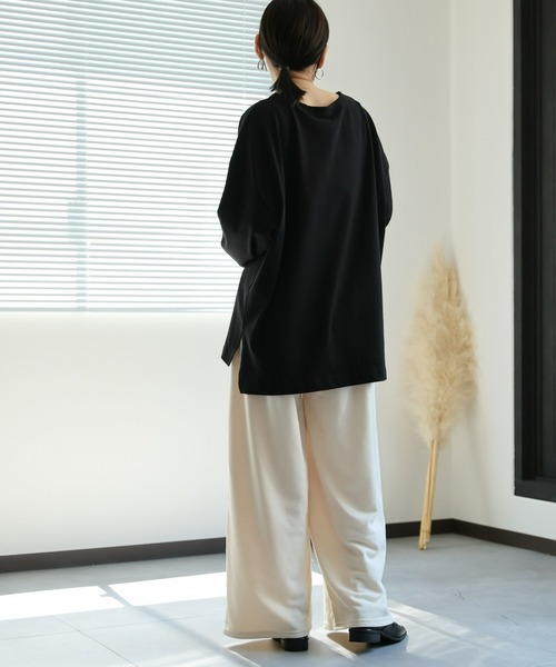ap retro(アプレトロ)の「【USAコットン】ボートネックTシャツ /ロンT/長袖T(Tシャツ/カットソー・レディース・ブラック/オフホワイト/アイボリー/ブルーグレー・FREE)」の11枚目の写真