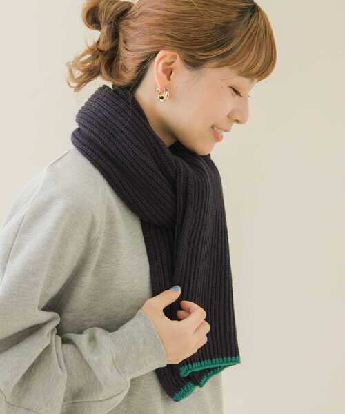 AURALEE グリーン ニットマフラー ◇AURALEE（オーラリー）LIGHT CASHMERE ニットストール