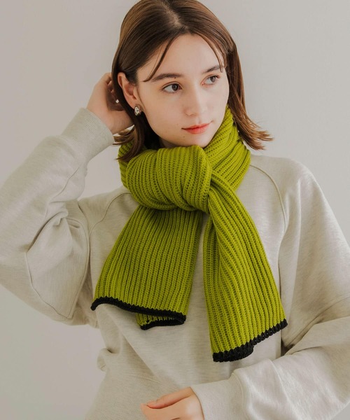 SMELLY（スメリー）の「ニットバイカラーマフラー（マフラー）」 - WEAR