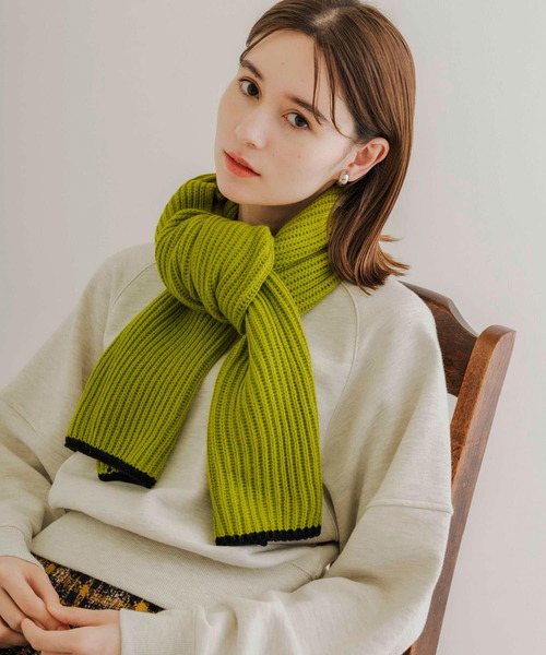 SMELLY（スメリー）の「ニットバイカラーマフラー（マフラー）」 - WEAR