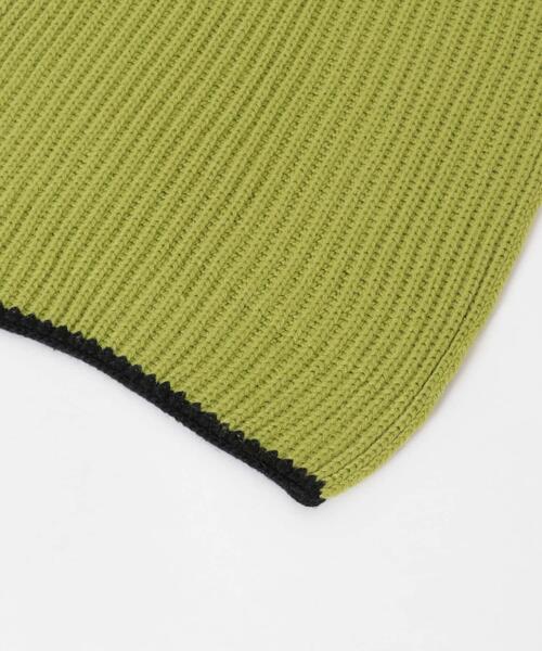 SMELLY（スメリー）の「ニットバイカラーマフラー（マフラー・レディース・ネイビー/グリーン・-）」の13枚目の写真