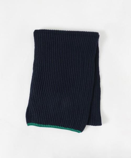 SMELLY（スメリー）の「ニットバイカラーマフラー（マフラー・レディース・ネイビー/グリーン・-）」の22枚目の写真