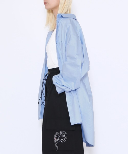 PUNYUS（プニュズ）の「コットンシャツ（シャツ/ブラウス・レディース・ホワイト/グリーン/ブルー・3/4/1/2）」の5枚目の写真