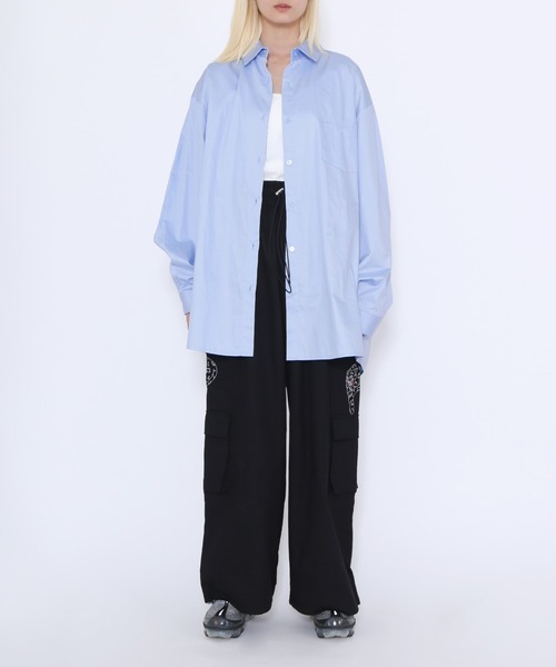 PUNYUS（プニュズ）の「コットンシャツ（シャツ/ブラウス・レディース・ホワイト/グリーン/ブルー・3/4/1/2）」の4枚目の写真