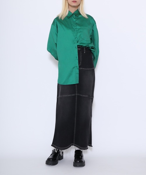 PUNYUS（プニュズ）の「コットンシャツ（シャツ/ブラウス・レディース・ホワイト/グリーン/ブルー・3/4/1/2）」の18枚目の写真