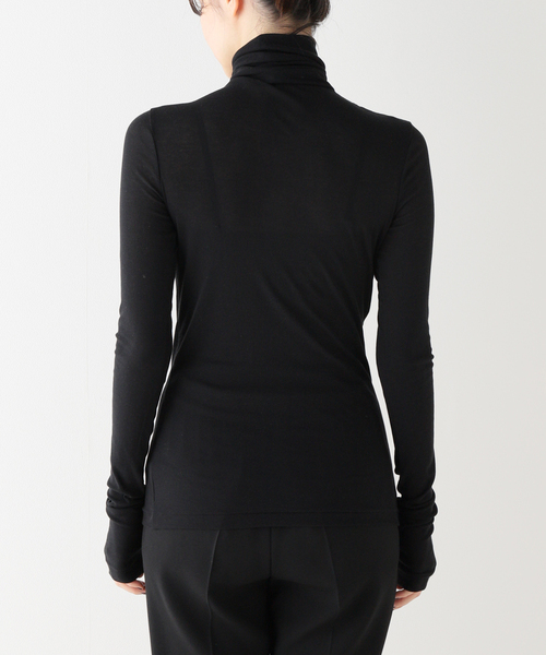 【EDIT. FOR LULU】ニットベロア　タートルネックトップ edit for lulu ニットベロア タートルネックトップ