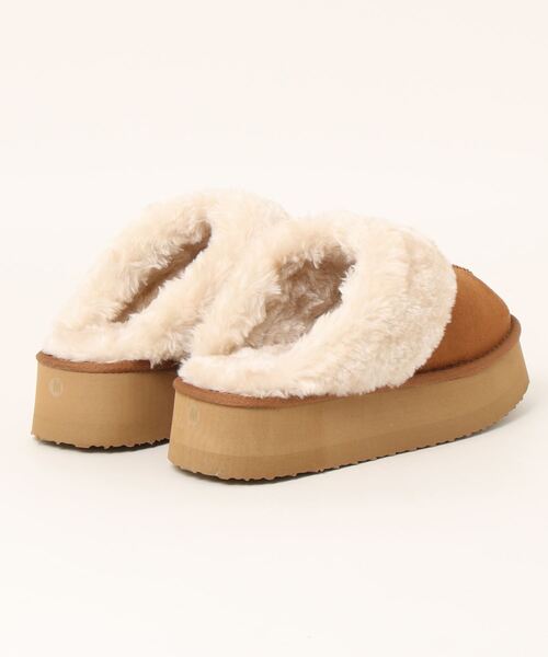 Parade（パレード）の「【厚底】ボアクロッグサンダル　6046（サンダル・レディース・ブラック/キャメル・LL/L/S/M）」の3枚目の写真