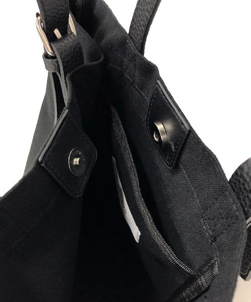 ETTINGER トートバッグ 2way レザー キャンバス ブラック ETTINGER - エッティンガー／ETTINGER バッグ トートバッグ 鞄