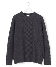 【UNISEX】アランケーブルニット