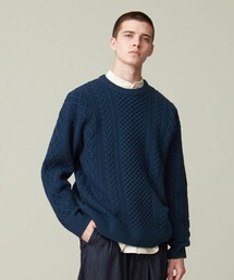 【UNISEX】アランケーブルニット