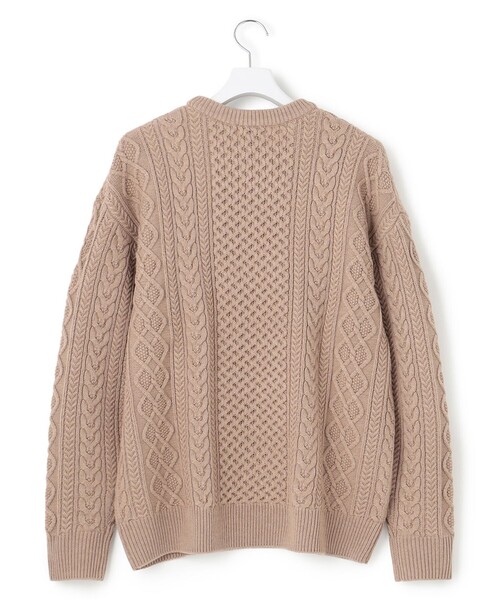 J.PRESS YORK STREET(ジェイプレスヨークストリート)の「【UNISEX】アランケーブルニット(ニット/セーター・メンズ・グレー系/ベージュ系/ダークグリーン系/アイボリー系・LARGE/MEDIUM/SMALL)」の11枚目の写真