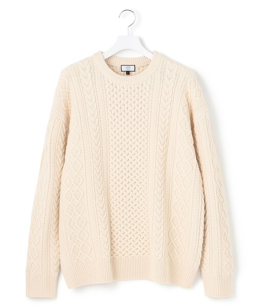 J.PRESS YORK STREET(ジェイプレスヨークストリート)の「【UNISEX】アランケーブルニット(ニット/セーター・メンズ・グレー系/ベージュ系/ダークグリーン系/アイボリー系・LARGE/MEDIUM/SMALL)」の16枚目の写真