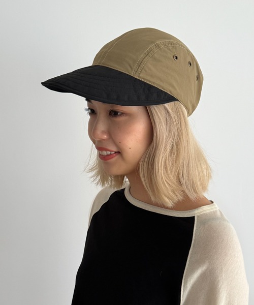 CANAL JEAN(キャナルジーン)の「Jagged Edge Mountain Gear MID-BILL CAP(キャップ・レディース・ベージュ/ネイビー・ONE SIZE)」の4枚目の写真