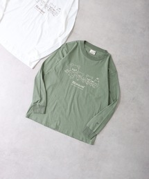 Rilakkuma 天竺クルーネック長袖ビッグサイジング長袖Tシャツ