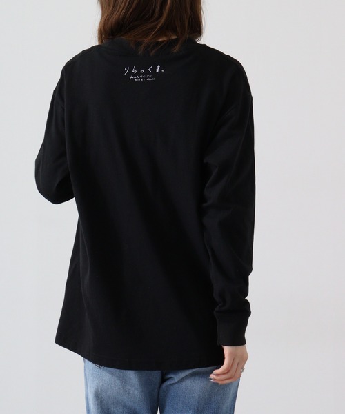 FUNALIVE(ファンアライブ)の「Rilakkuma 天竺クルーネック長袖ビッグサイジング長袖Tシャツ(Tシャツ/カットソー・レディース・ブラック/オフホワイト/ライトカーキ/ホワイト系その他/ピンク・S/M/L)」の16枚目の写真
